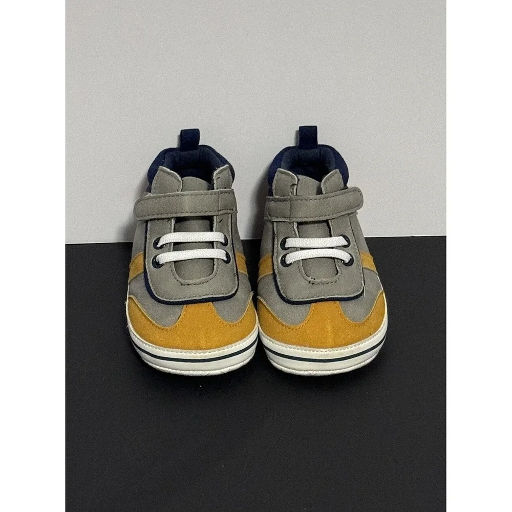 Carter's Baby Boy's Soft Bottom‎ Sneaker: Yellow Blue Gray 9-12m